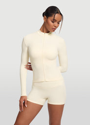 Sleek Zip-Up Long Sleeve Jacket