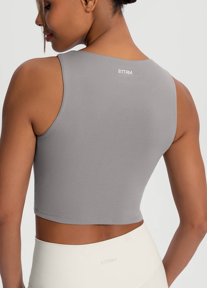 High Neck Cropped Tank Top